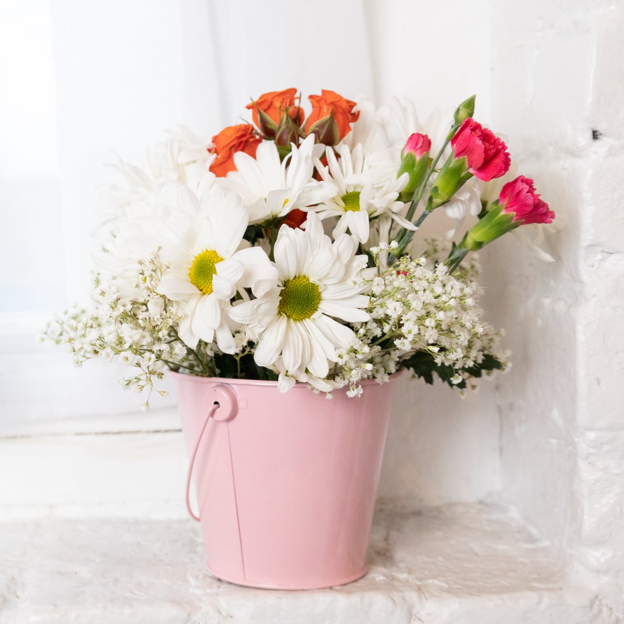 Pink Flower Bucket